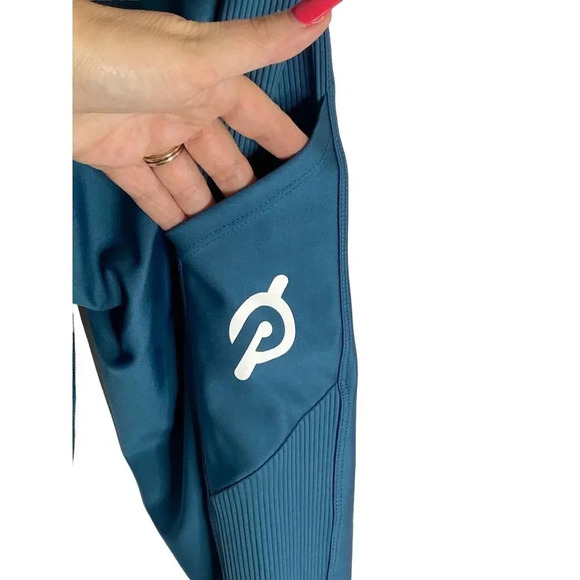 Peloton Teal High Rise Show Up Pocket Leggings-sz Large - Picture 7 of 10